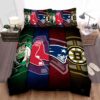 Sports Massachusetts Sport Teams Bed Sheet Duvet Cover Bedding Sets