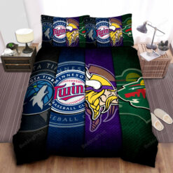Sports Minnesota Sport Teams Bed Sheet Duvet Cover Bedding Sets
