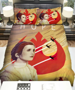 Star Wars Princess Leia & Rebel Alliance Logo Bed Sheets Spread Duvet Cover Bedding Sets
