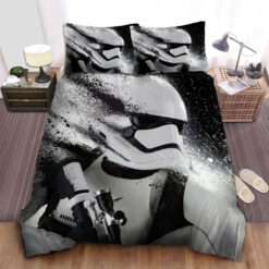 Star Wars Stormtrooper In Black & White Color Splash Artwork Bed Sheets Duvet Cover Bedding Sets