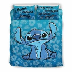 Stitch Ohana 3d Customize Bedding Set Duvet Cover Setbedroom Set
