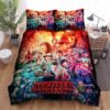 Stranger Things Characters All In One Animated Poster Bed Sheets Duvet Cover Bedding Sets