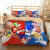 Super Mario And Sonic The Hedgehog #1 Duvet Cover Bedding Set