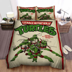 Teenage Mutant Ninja Turtles: The Movie (1990) Movie Poster 2 Bed Sheets Duvet Cover Bedding Sets