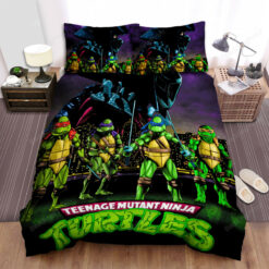 Teenage Mutant Ninja Turtles: The Movie (1990) Movie Poster Fanart Bed Sheets Spread Duvet Cover Bedding Sets