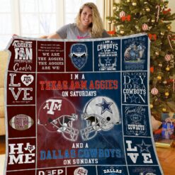 Texas Aampm Aggies Amp Dallas Cowboys Quilt Blanket