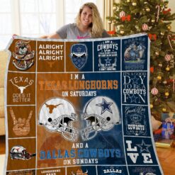 Texas Longhorns Amp Dallas Cowboys Quilt Blanket