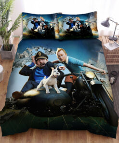 The Adventures Of Tintin Animated Movie Bed Sheets Duvet Cover Bedding Sets