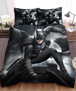 The Batman With Batarang Digital Artwork Bed Sheets Duvet Cover Bedding Sets