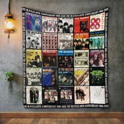 The Beatles 60th Anniversary 1960-2020 Quilt Blanket
