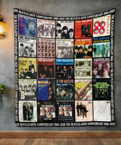 The Beatles 60th Anniversary 1960-2020 Quilt Blanket