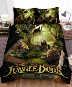 The Jungle Book (2016) Movie Poster Fanart Bed Sheets Duvet Cover Bedding Sets