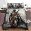 The Mandalorian In Bounty Hunter Costume Bed Sheets Duvet Cover Bedding Sets