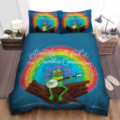 The Muppets Kermit The Frog Singing The Rainbow Connection Painting Bed Sheets Duvet Cover Bedding Sets
