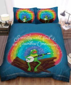 The Muppets Kermit The Frog Singing The Rainbow Connection Painting Bed Sheets Duvet Cover Bedding Sets