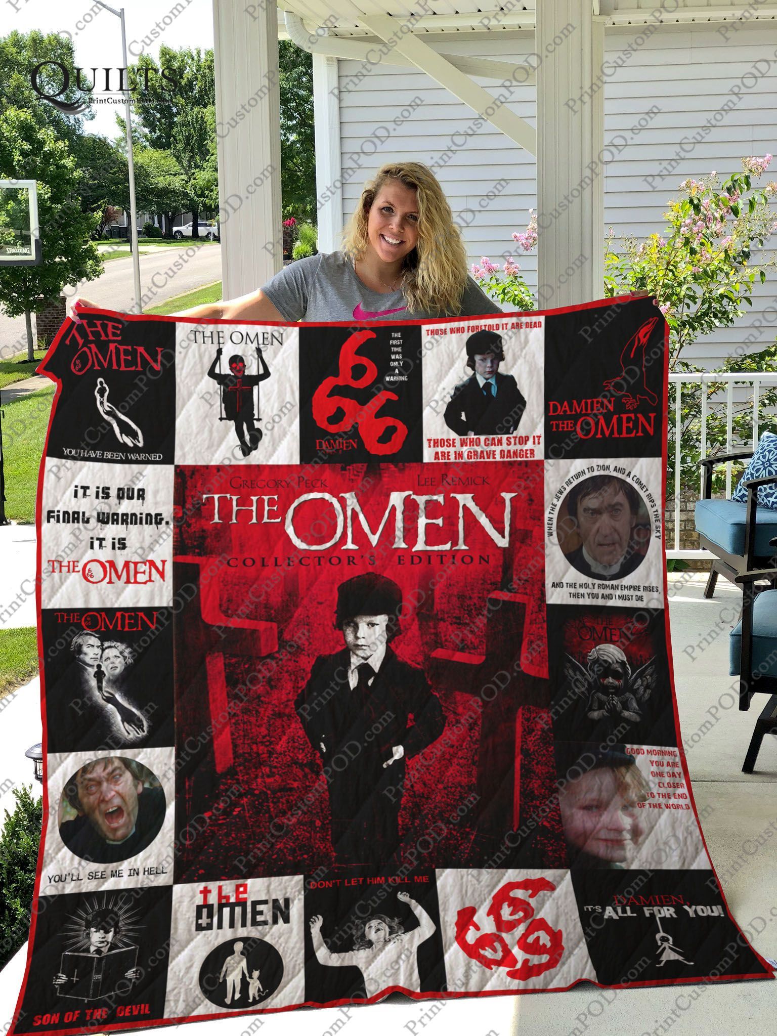 The Omen Quilt Blanket