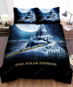 The Polar Express Full Moon Background Bed Sheets Duvet Cover Bedding Sets