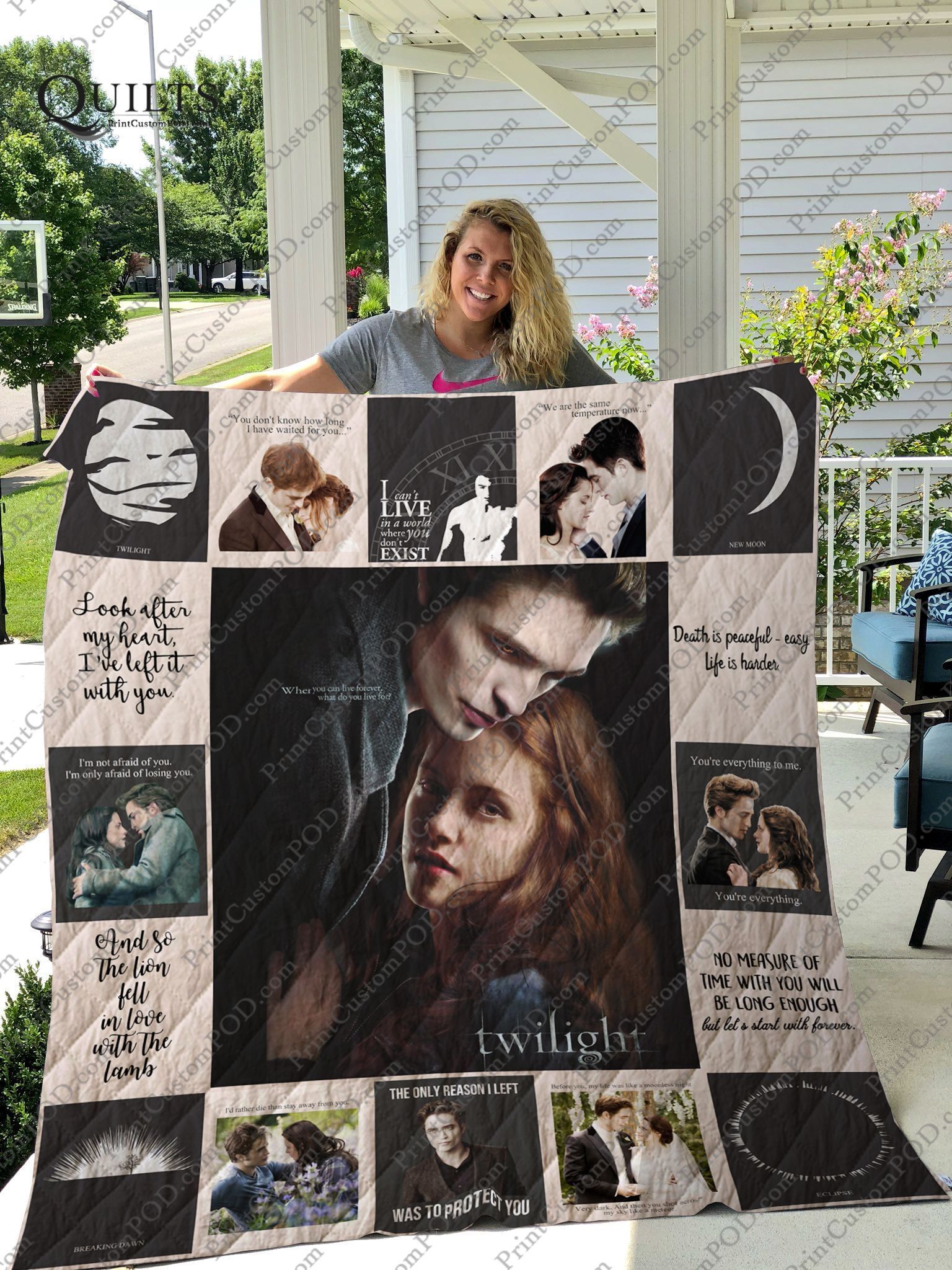 The Twilight Saga T-shirt Quilt Blanket