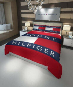 Tommy Hilfiger Logo Custom Bedding Set Duvet Cover#3