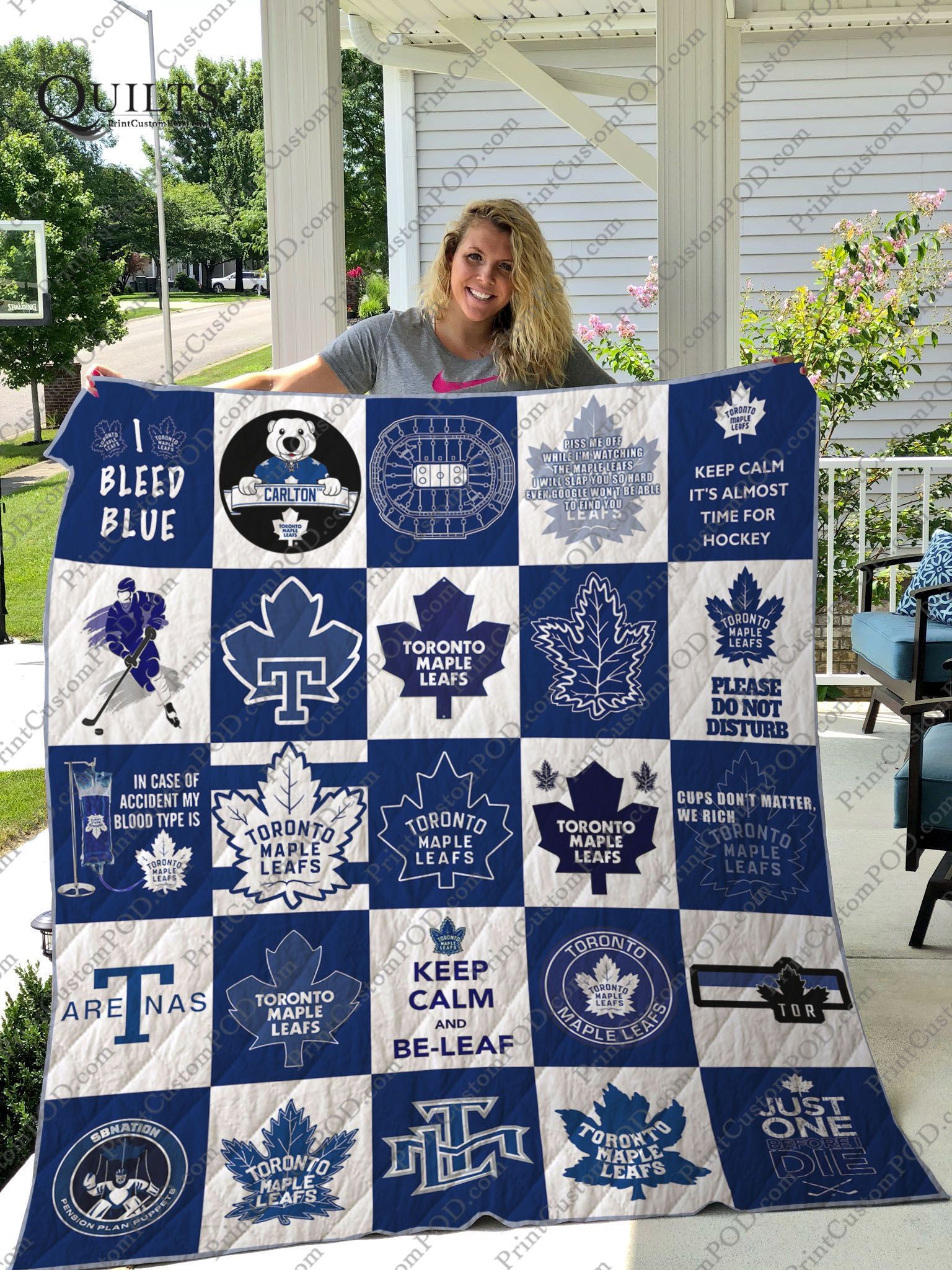 Toronto Maple Leafs Quilt Blanket Ver 25
