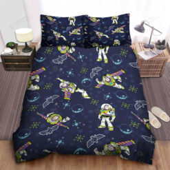 Toy Story Buzz Lightyear Pattern Bed Sheets Duvet Cover Bedding Sets