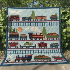 Train Quilt Blanket