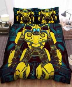 Transformer Bumblebee In Detailed Animation Art Bed Sheets Duvet Cover Bedding Sets