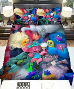 Trolls Characters Bed Sheets Duvet Cover Bedding Sets
