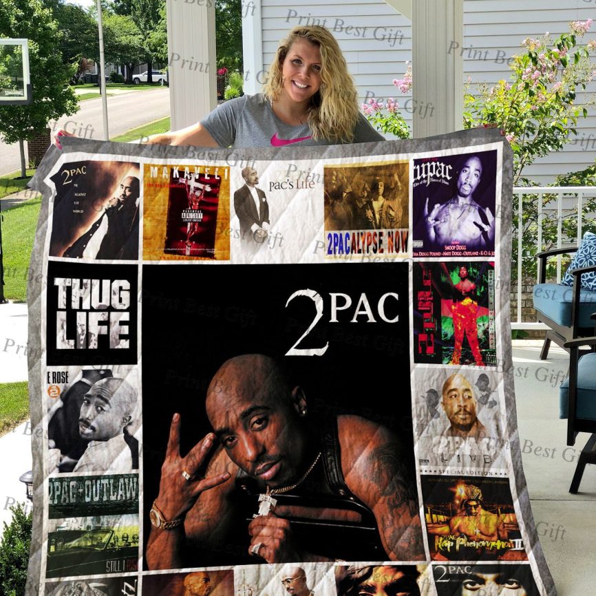 Tupac Shakur Albums Cover Poster Quilt Blanket