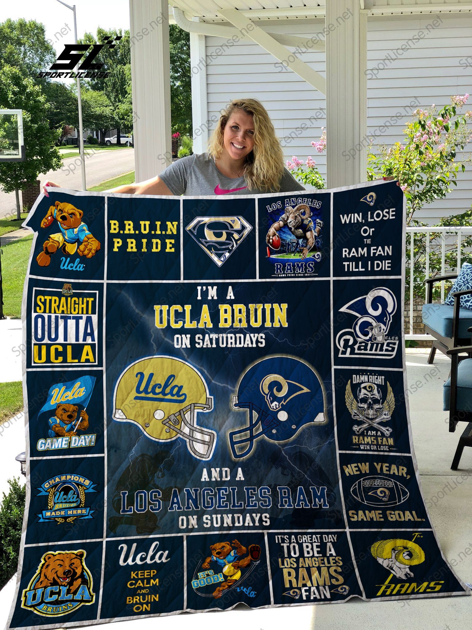 Ucla Bruins Amp Los Angeles Rams Quilt Blanket