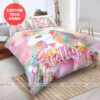 Unicorn Pink Pastel For Girls Custom Name Duvet Cover Bedding Set