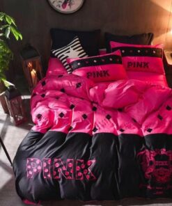 Victorias Secret Pink Embroidery Egyptian Beddingset? Model 3 Dup (duvet Cover & Pillow Cases)