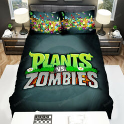 Video Games, Plants Vs Zombies, All Plants Bed Sheets Spread Duvet Cover Bedding Sets